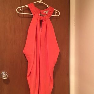 A dress above the knee. 100% silk